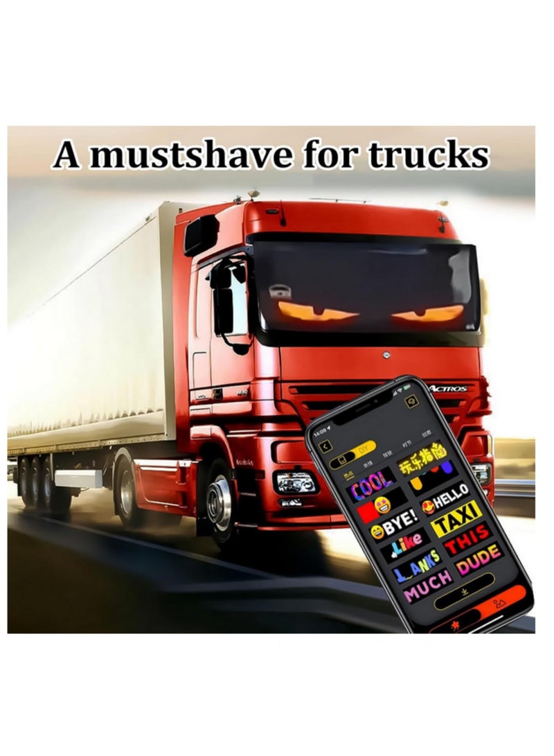 Devil Eyes LED Light for Cars & Trucks Programmable Flexible Window Screen with App Control Self-Editing RGB Soft Display for Vehicle, Store, Party, Bar, Hotel Advertising 70 * 173mm - Image 4